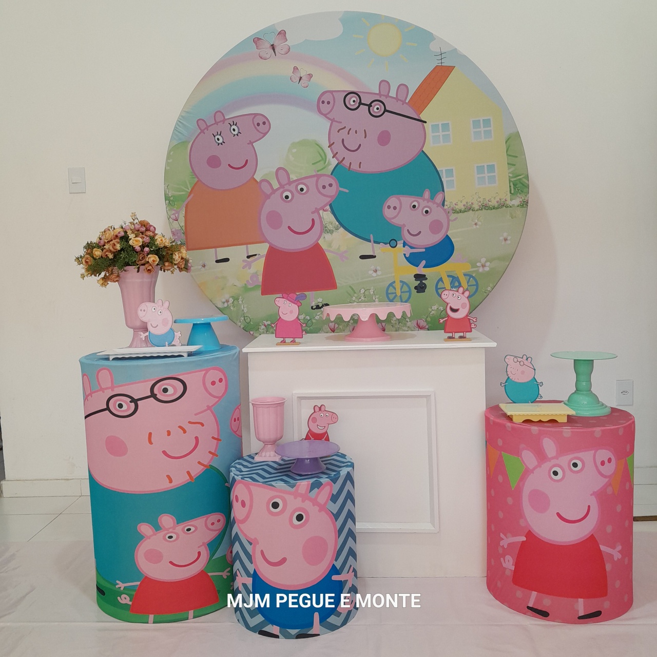 Kit Pérola Familia Peppa Pig Color - MJM PEGUE E MONTE