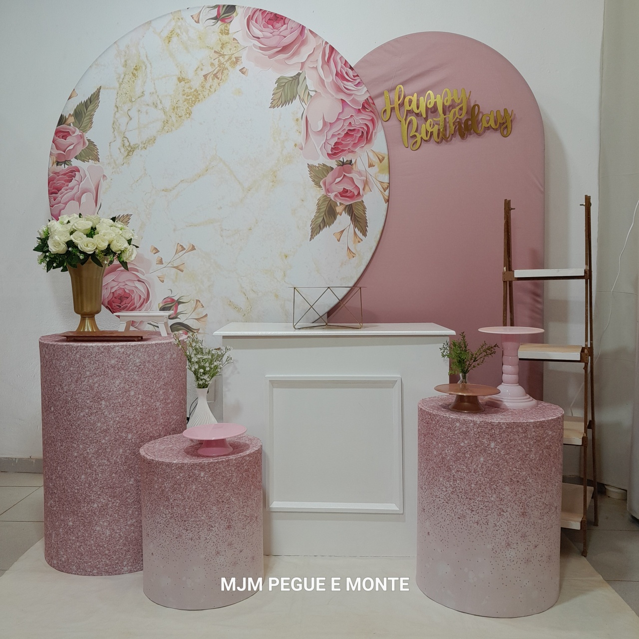 Kit Diamante Floral Rose - MJM PEGUE E MONTE