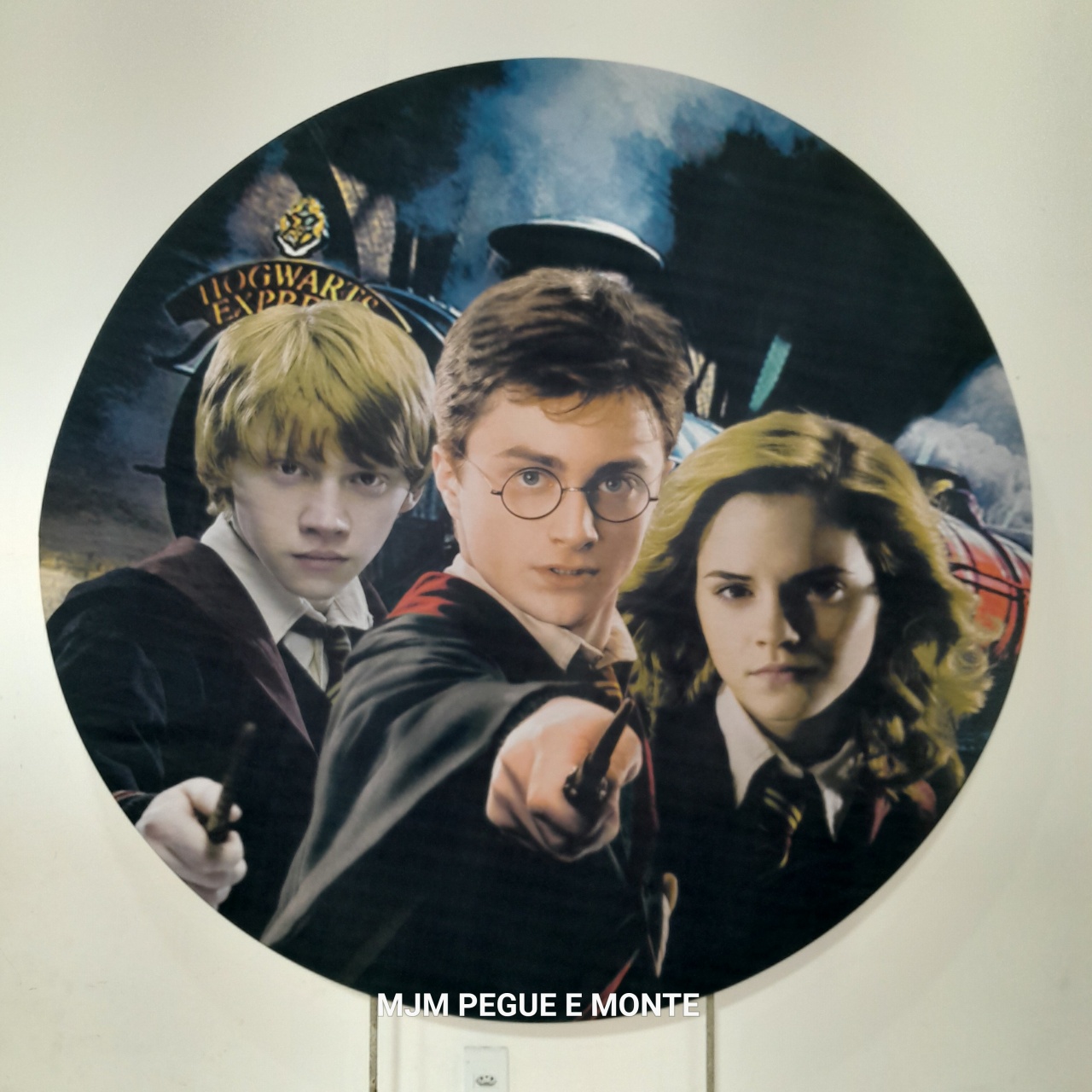 Capa Painel Redondo Harry Potter  - MJM PEGUE E MONTE