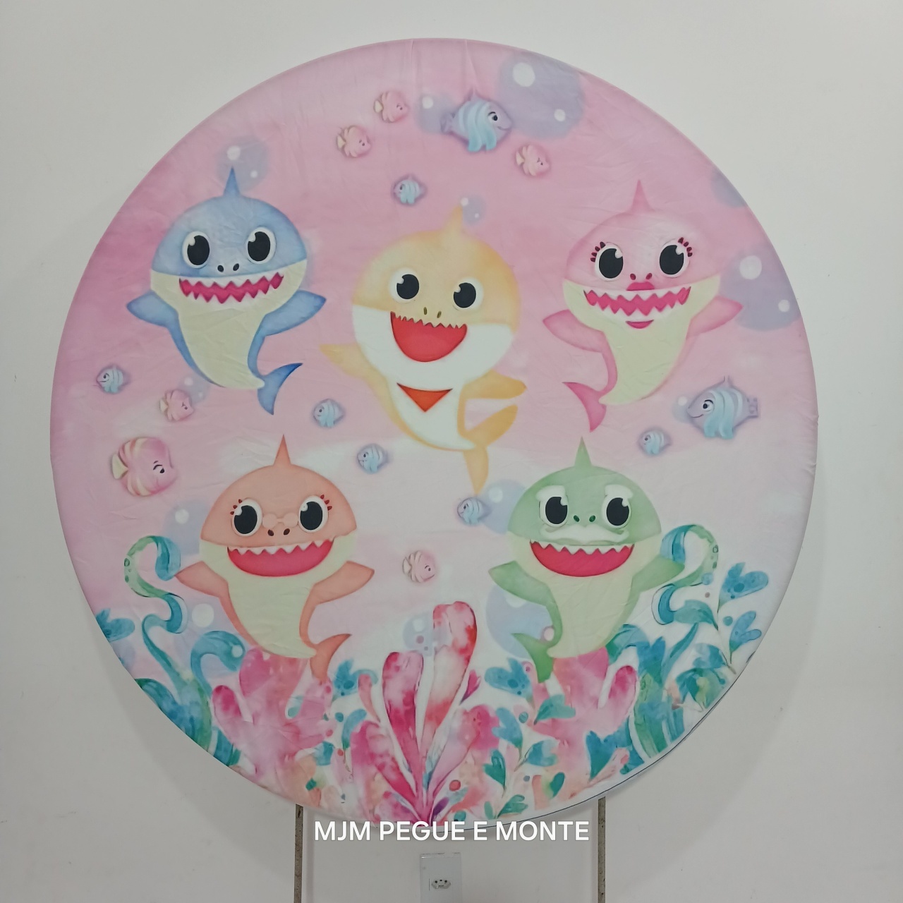 Capa Painel Redondo Baby Shary Rosa - MJM PEGUE E MONTE