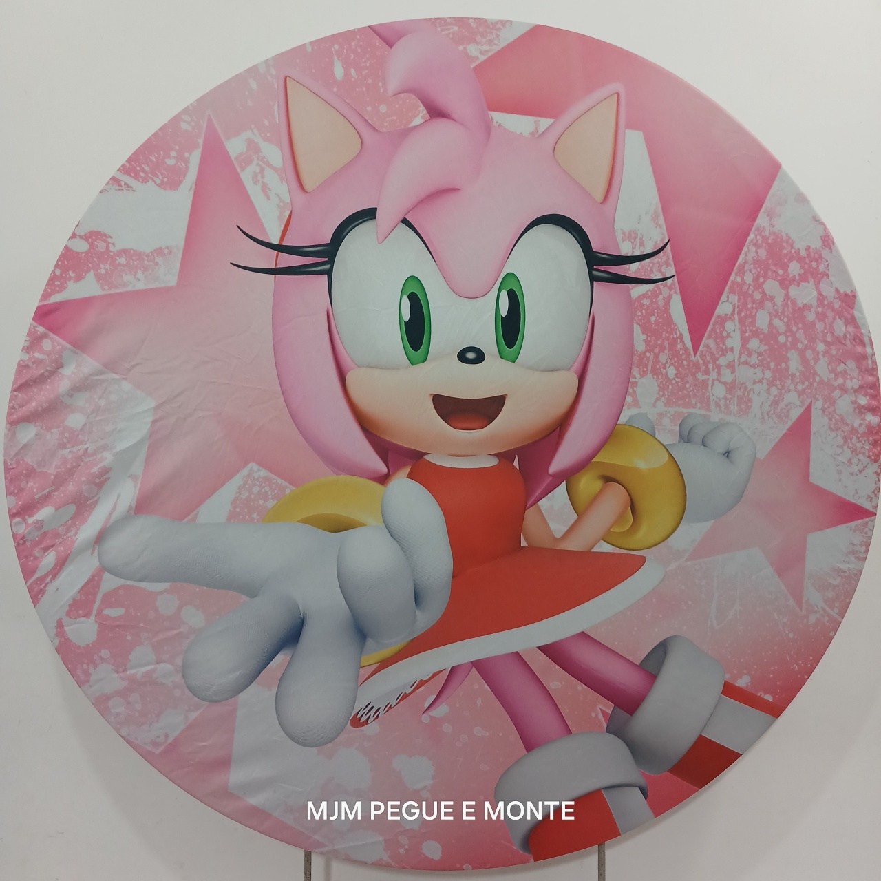Capa Painel Redondo Amy Rose Sonic - MJM PEGUE E MONTE