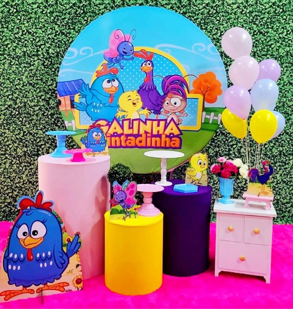 Galinha Pintadinha Menina - Kit Ouro - Up Decor Pegue e Monte