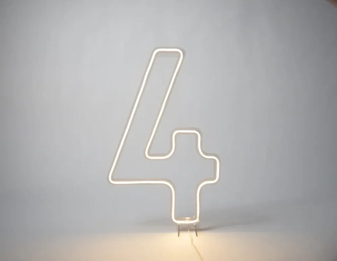 Número 4 Led - Up Decor Pegue e Monte