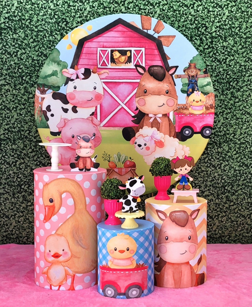 Fazendinha Rosa - Kit Prata - Up Decor Pegue e Monte