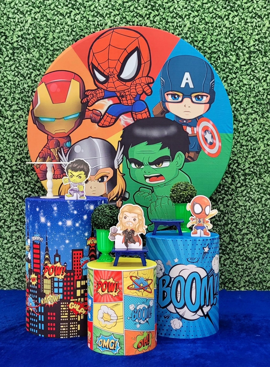 Os Vingadores Baby - Kit Prata    - Up Decor Pegue e Monte