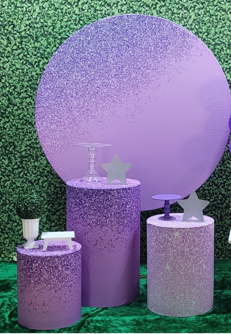 Lilás Glitter- Kit Prata - Up Decor Pegue e Monte