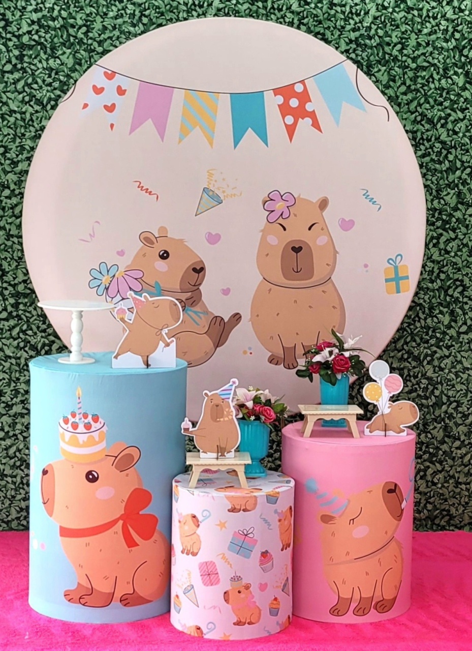 Capivara - Kit Prata    - Up Decor Pegue e Monte