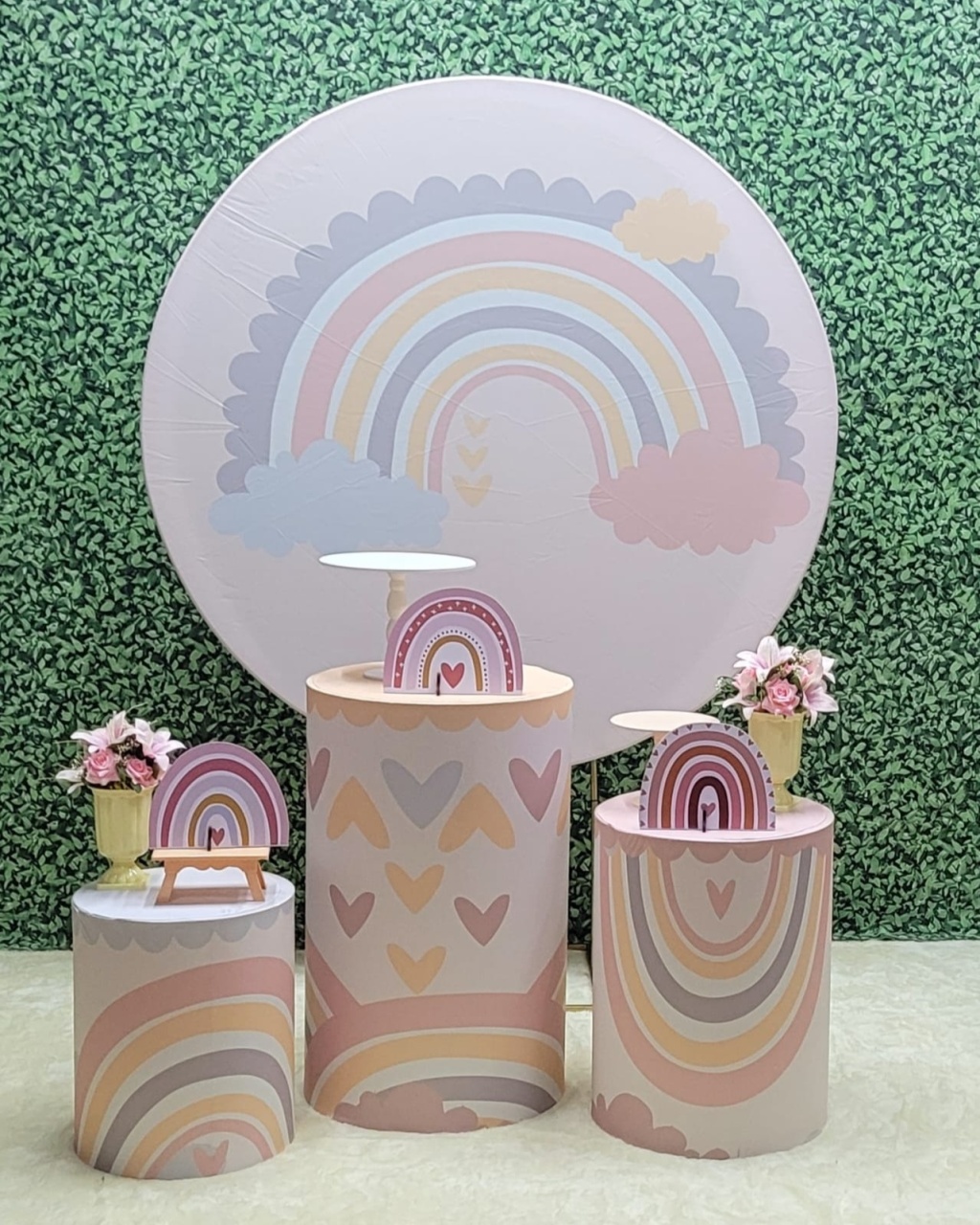 Arco-Íris Boho- Kit Prata - Up Decor Pegue e Monte
