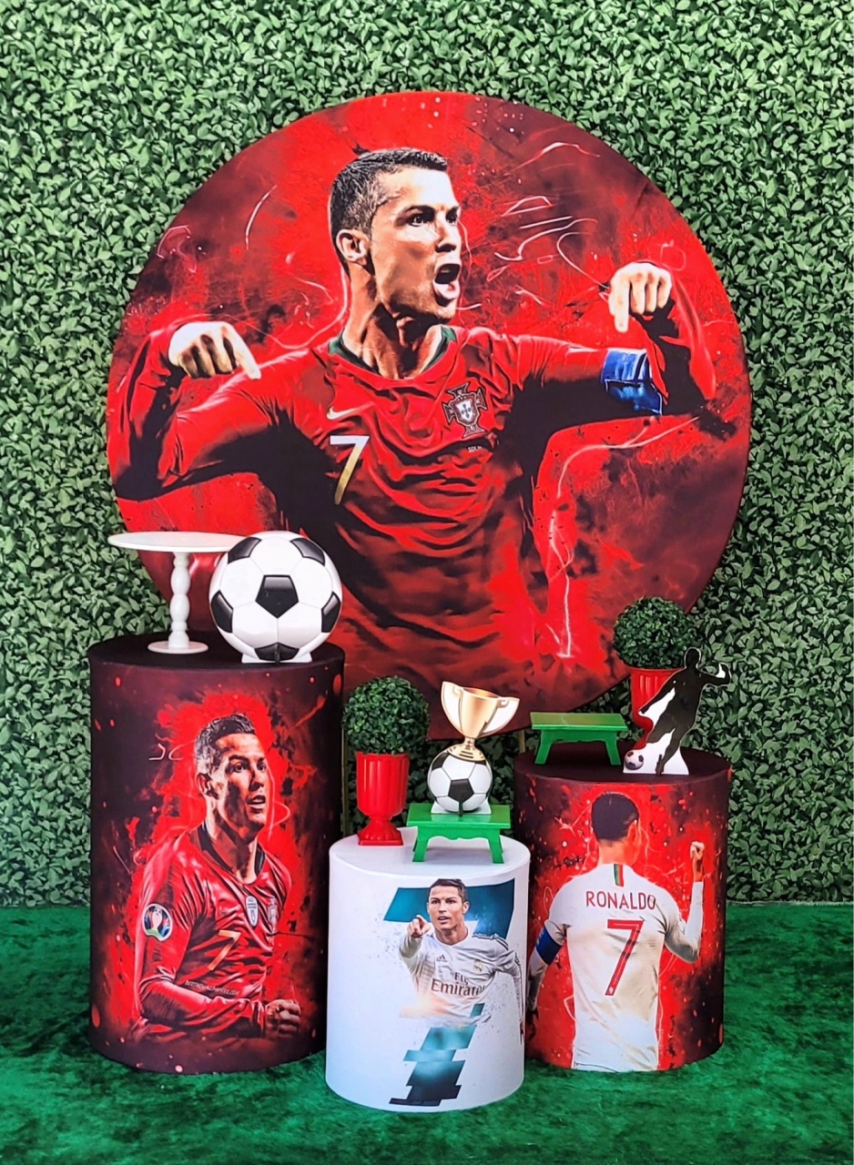 Cristiano Ronaldo - Kit Prata    - Up Decor Pegue e Monte