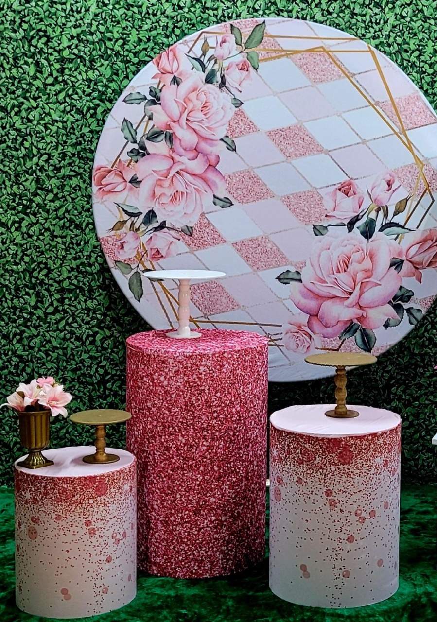 Floral Rosa - Kit Ouro  - Up Decor Pegue e Monte