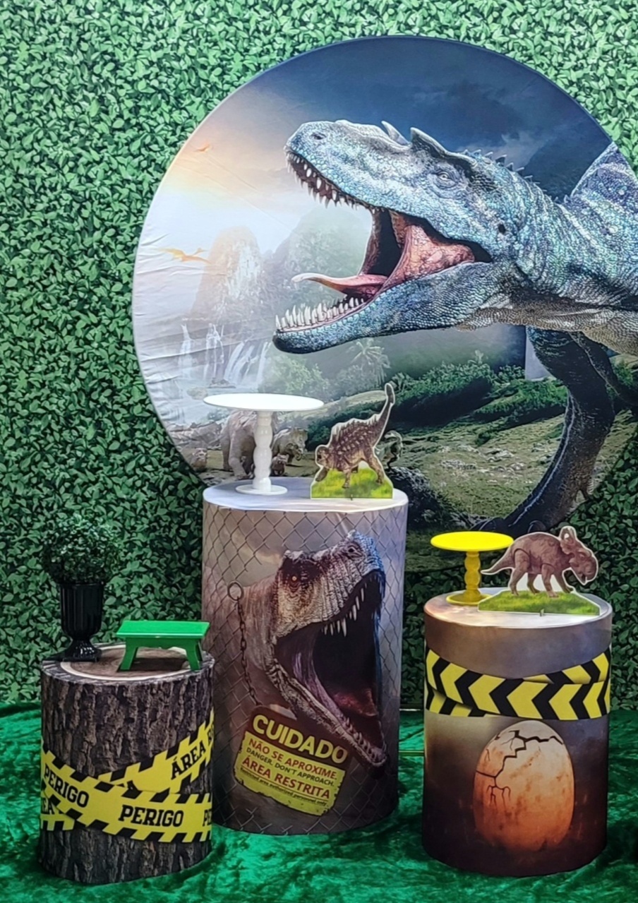 Dinossauro - Kit Prata  - Up Decor Pegue e Monte