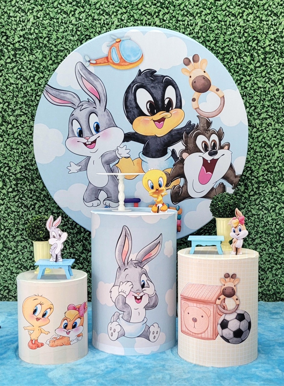 Baby Looney Tunes - Kit Prata    - Up Decor Pegue e Monte