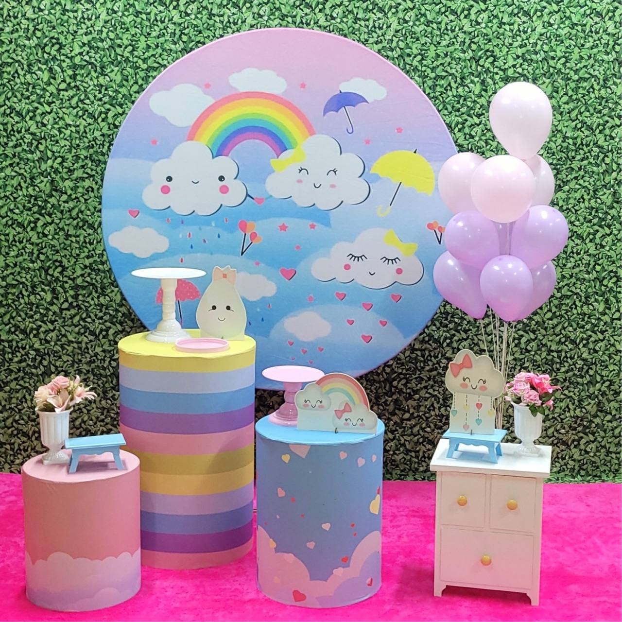 Chuva de Amor - Kit Ouro   - Up Decor Pegue e Monte