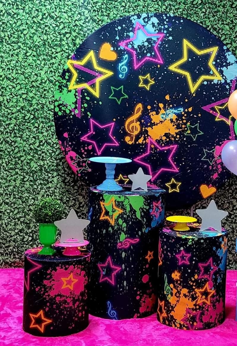 Neon Mod.1 - Kit Prata    - Up Decor Pegue e Monte