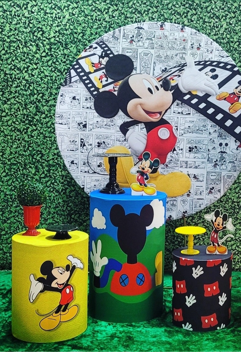 Mickey Mouse Mod.1 - Kit Prata    - Up Decor Pegue e Monte