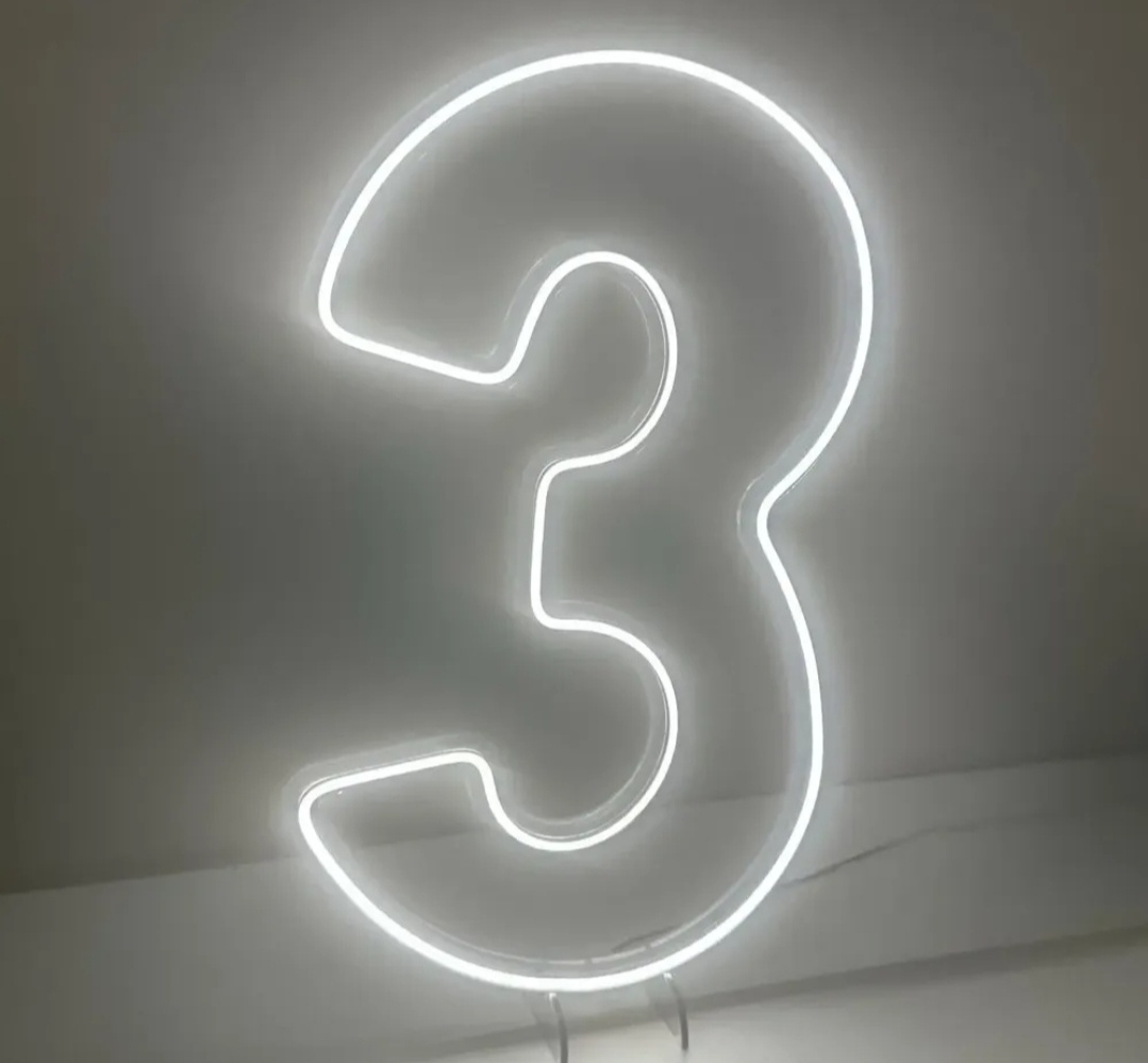 Número "3" Led - Up Decor Pegue e Monte