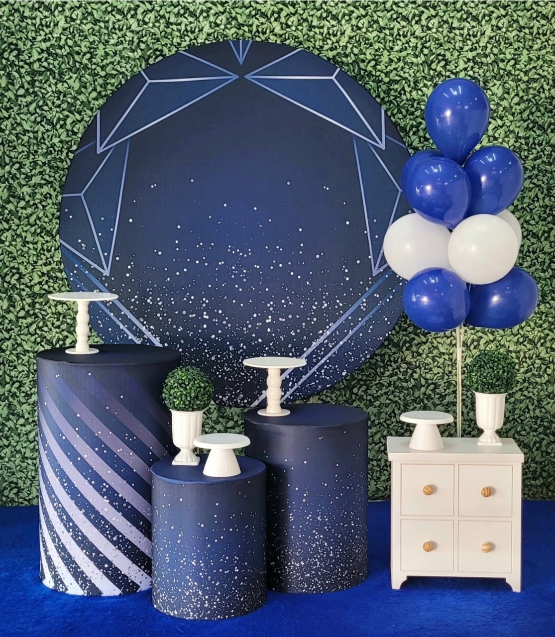 Geometrica Azul - Kit Ouro - Up Decor Pegue e Monte