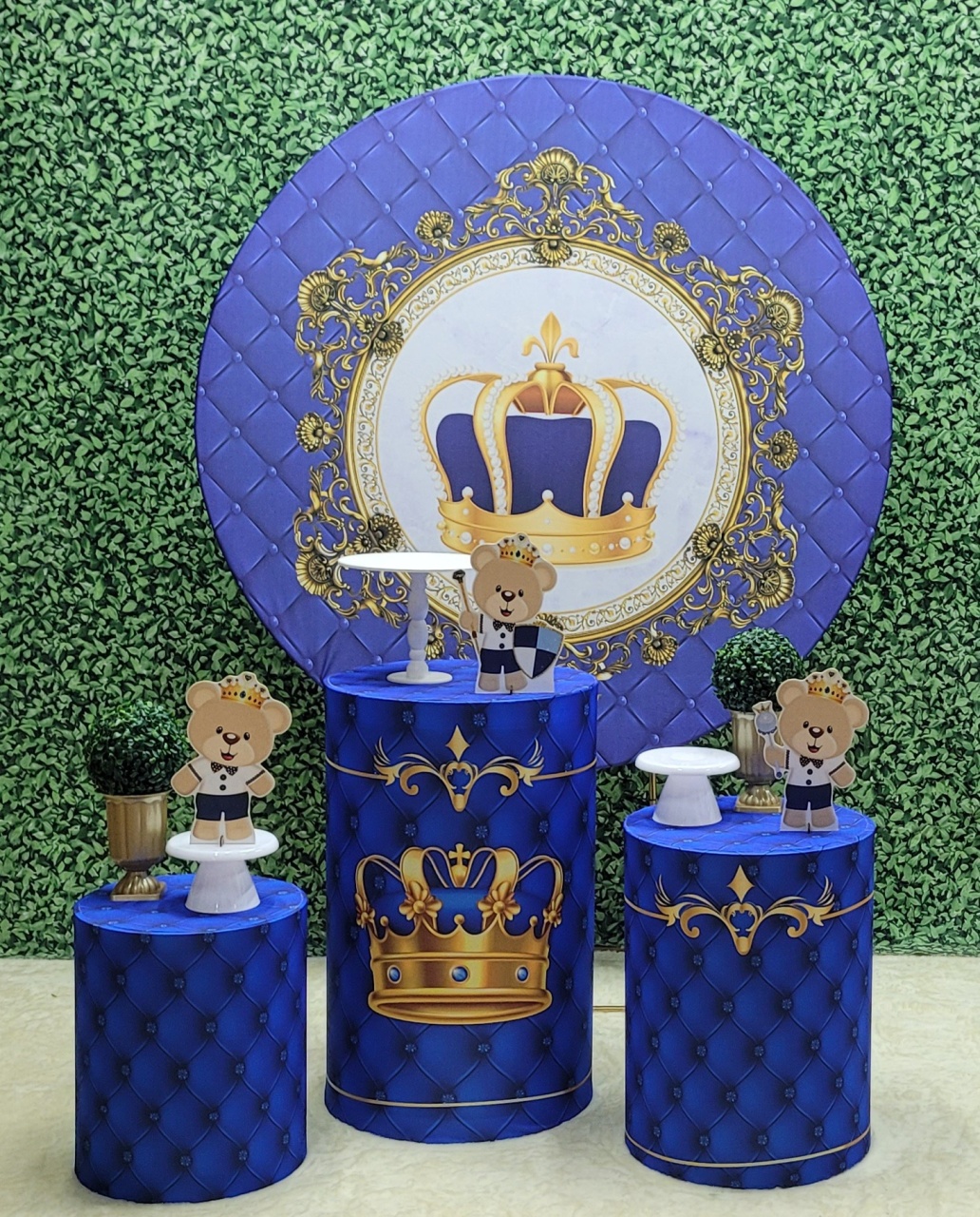 Realeza Azul Royal - Kit Prata - Up Decor Pegue e Monte