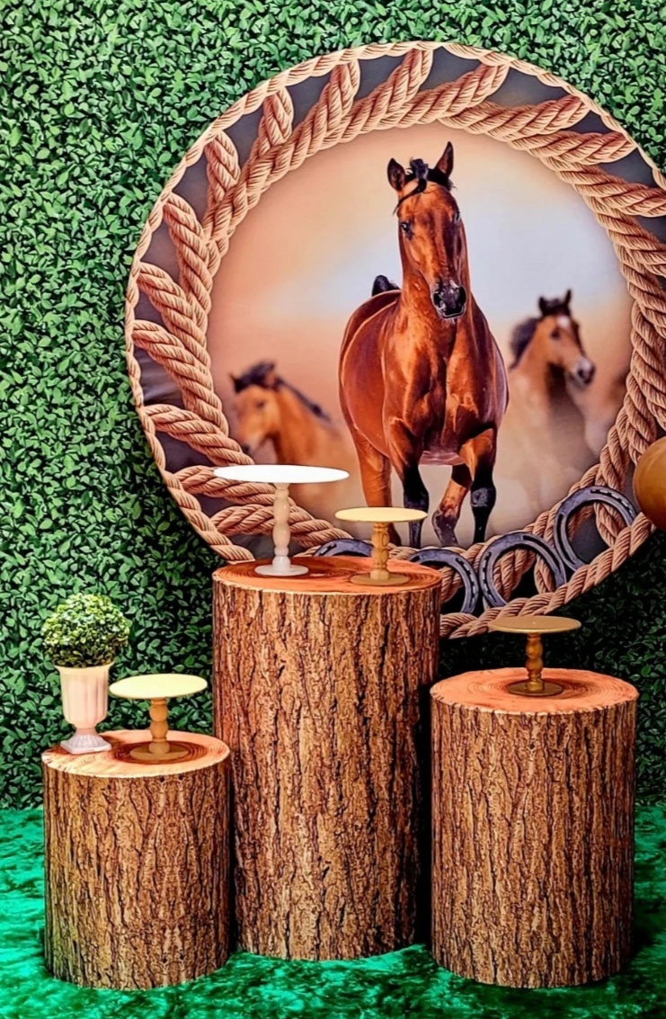 Cavalo Marrom - Kit Prata - Up Decor Pegue e Monte