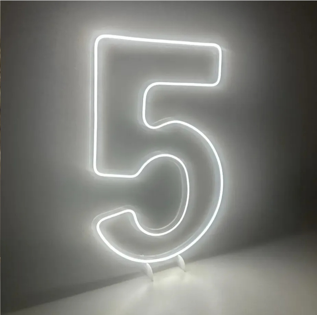 Número "5" Led - Up Decor Pegue e Monte