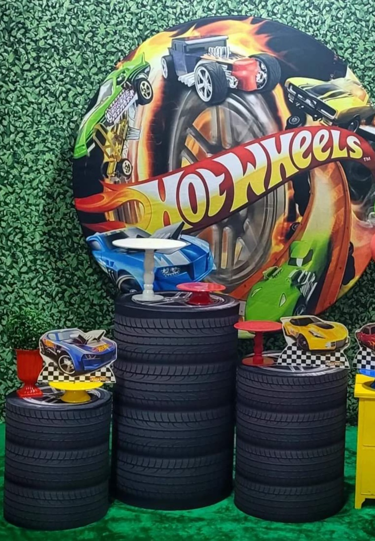 Hot Wheels - Kit Prata   - Up Decor Pegue e Monte