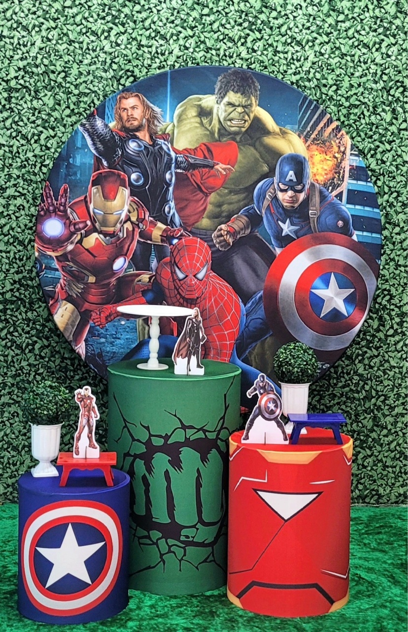 Os Vingadores Mod.2 - Kit Prata   - Up Decor Pegue e Monte