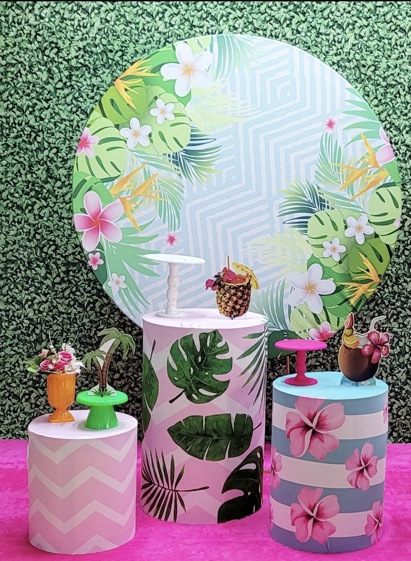 Tropical Mob.1 - Kit Prata      - Up Decor Pegue e Monte
