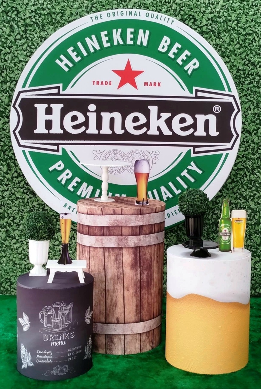 Boteco Heineken - Kit Prata  - Up Decor Pegue e Monte