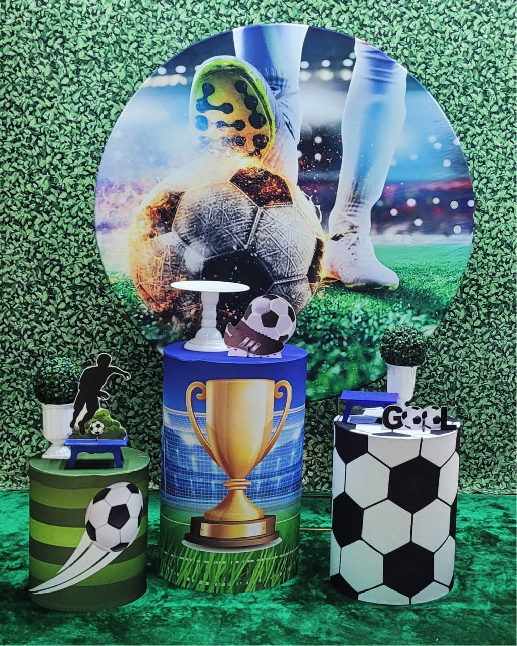 Futebol Taça Mod.1 - Kit Prata   - Up Decor Pegue e Monte