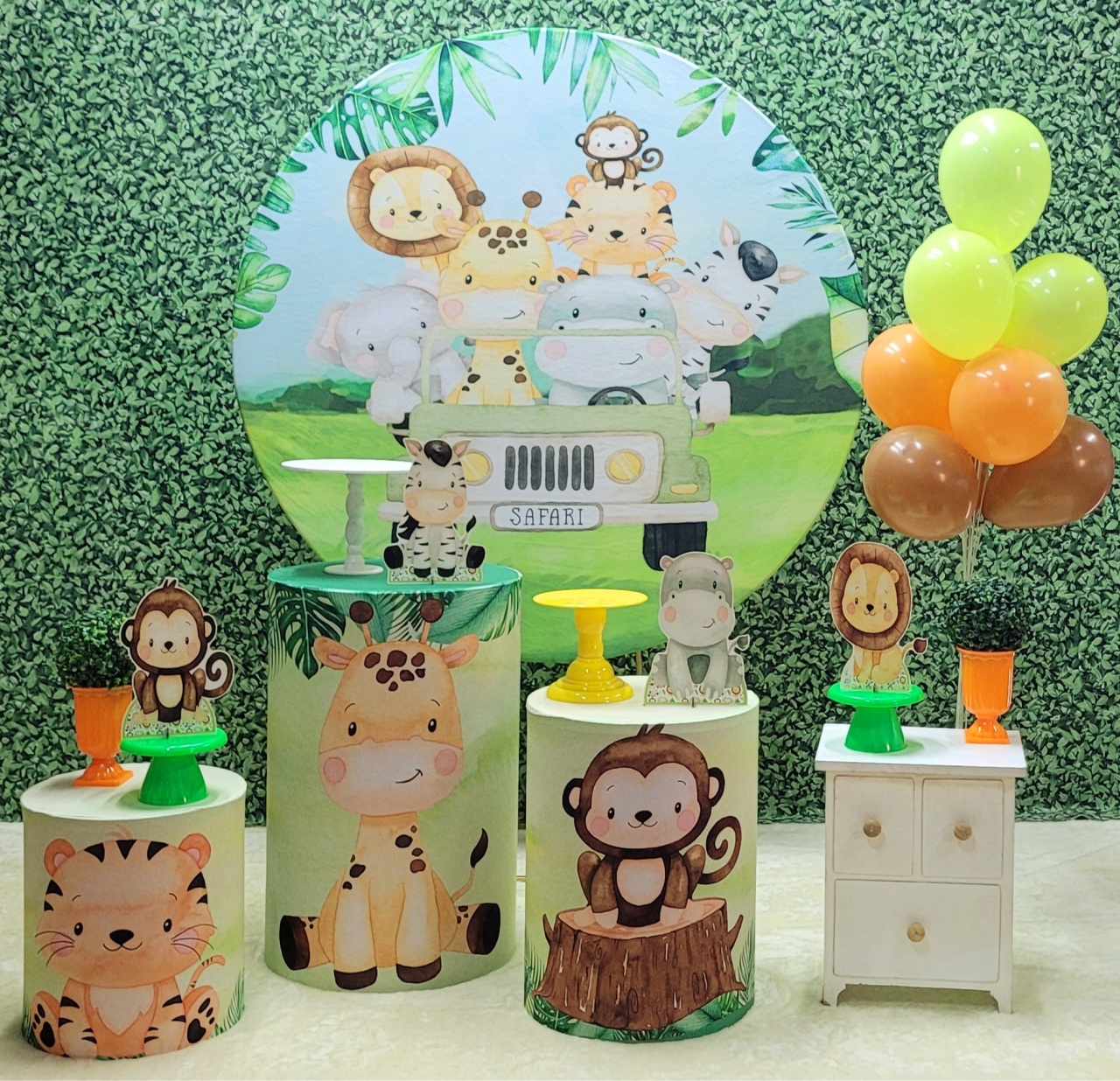  Safari Menino Mod.3 - Kit Ouro     - Up Decor Pegue e Monte