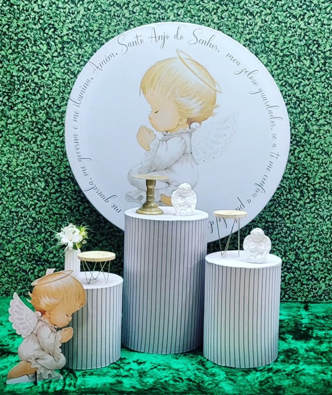 Batizado "Anjinho" - Kit Prata - Up Decor Pegue e Monte