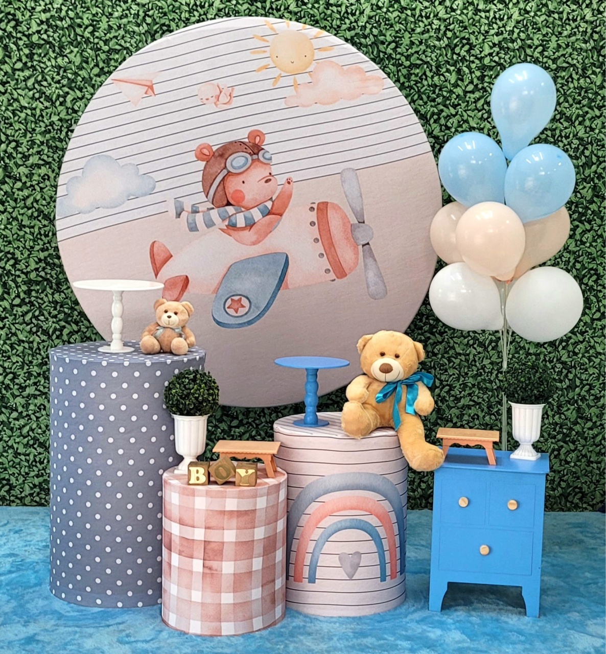 Urso Aviador - Kit Ouro  - Up Decor Pegue e Monte