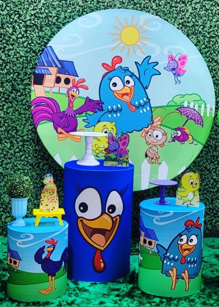 Galinha Pintadinha Mod.2 - Kit Prata    - Up Decor Pegue e Monte