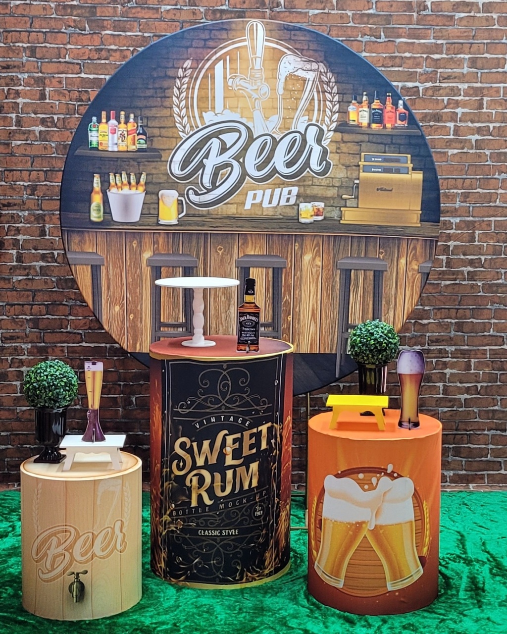 Boteco "Beer" - Kit Prata   - Up Decor Pegue e Monte