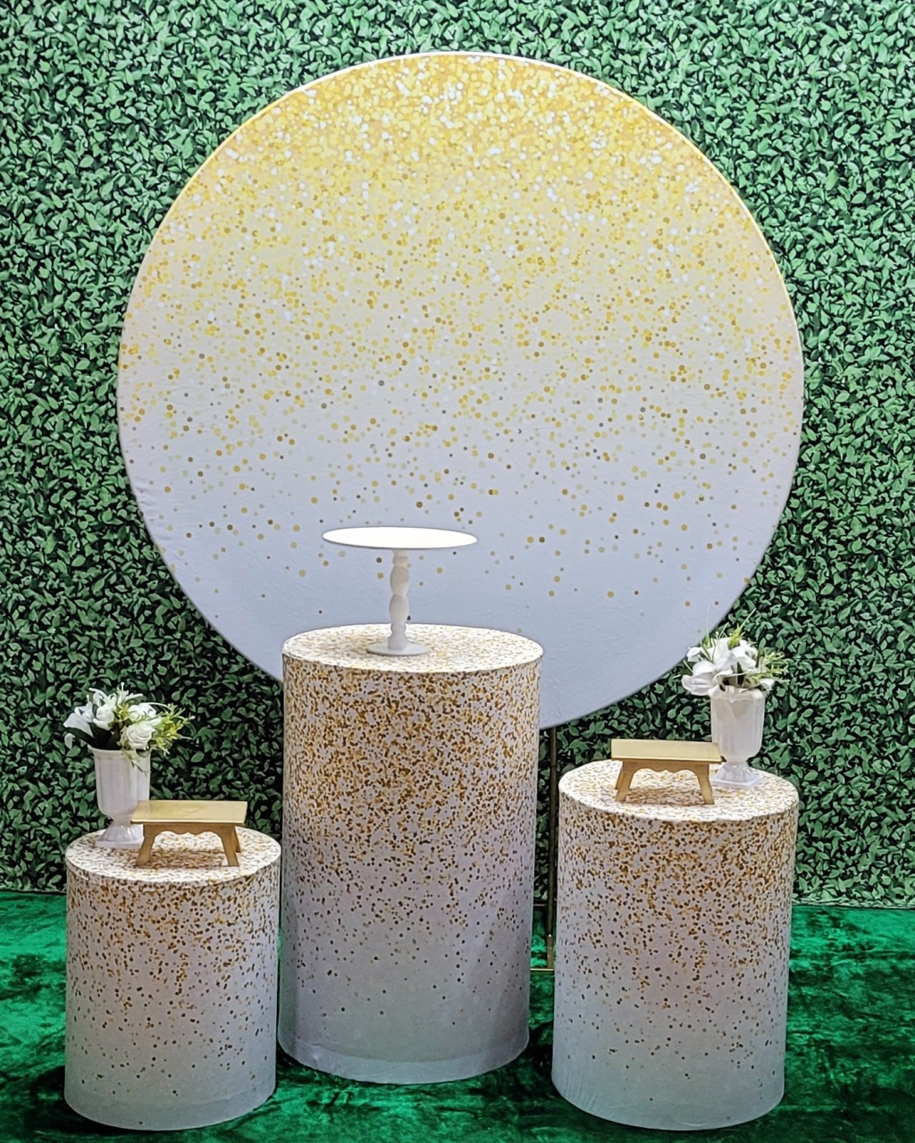 Glitter Dourado E Branco - Kit Prata  - Up Decor Pegue e Monte