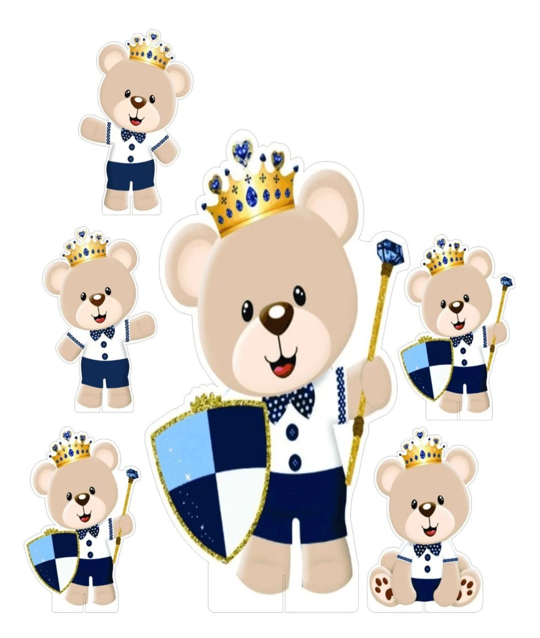 Mdf Urso Príncipe  - Tutti Festas