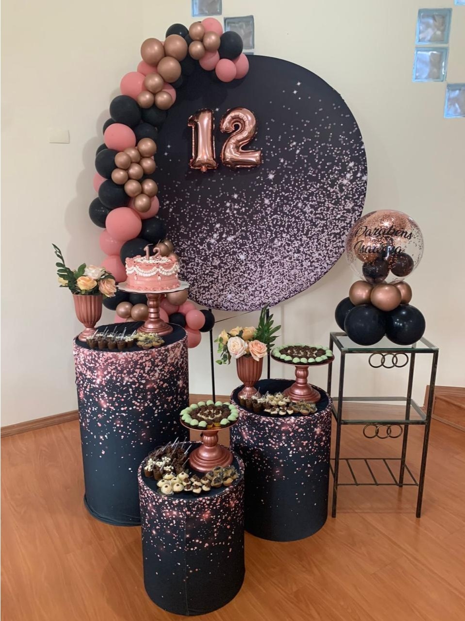 Preto E Rose Gold - Kit Incrível - Tutti Festas