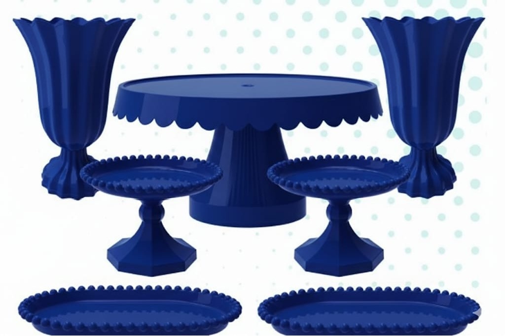 Kit Bandejas - Azul Escuro - Tutti Festas