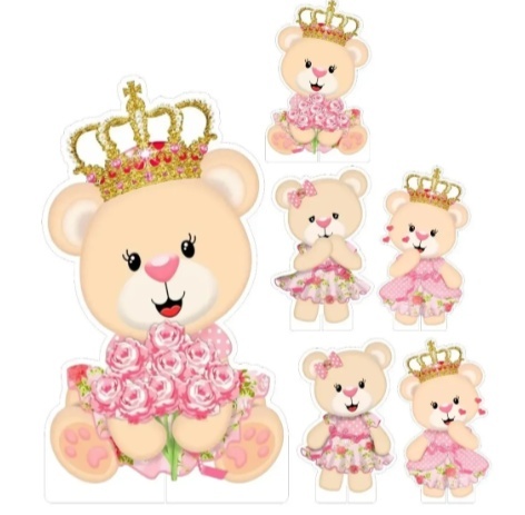 Mdf Ursinha Princesa - Tutti Festas