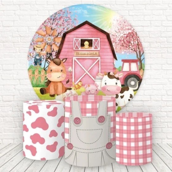 Fazendinha Rosa - Kit Fantástico - Tutti Festas