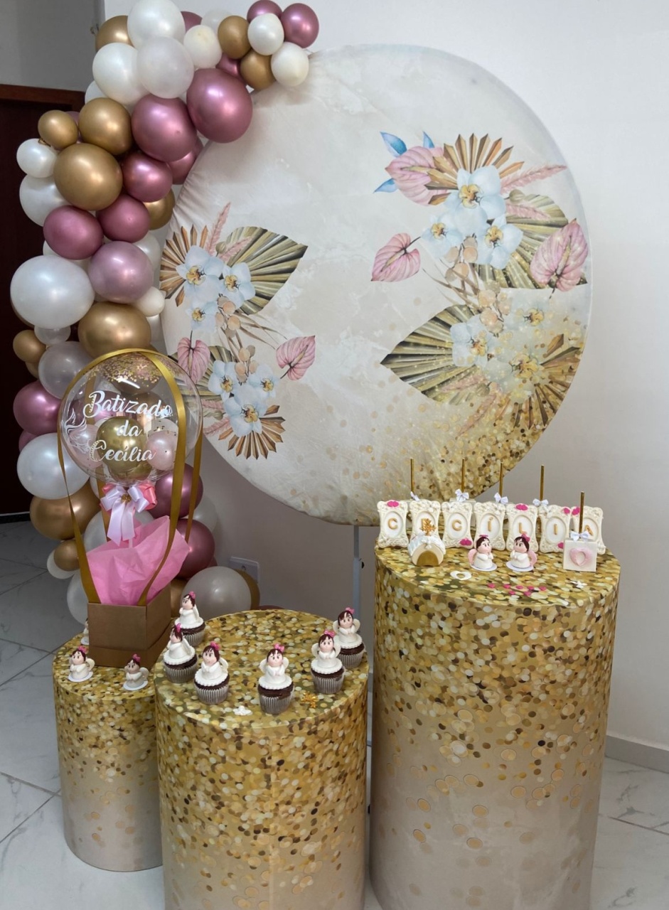 Floral Dourado - Kit Fantástico - Tutti Festas