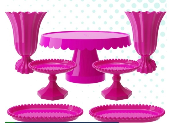 Kit Bandejas - Pink - Tutti Festas
