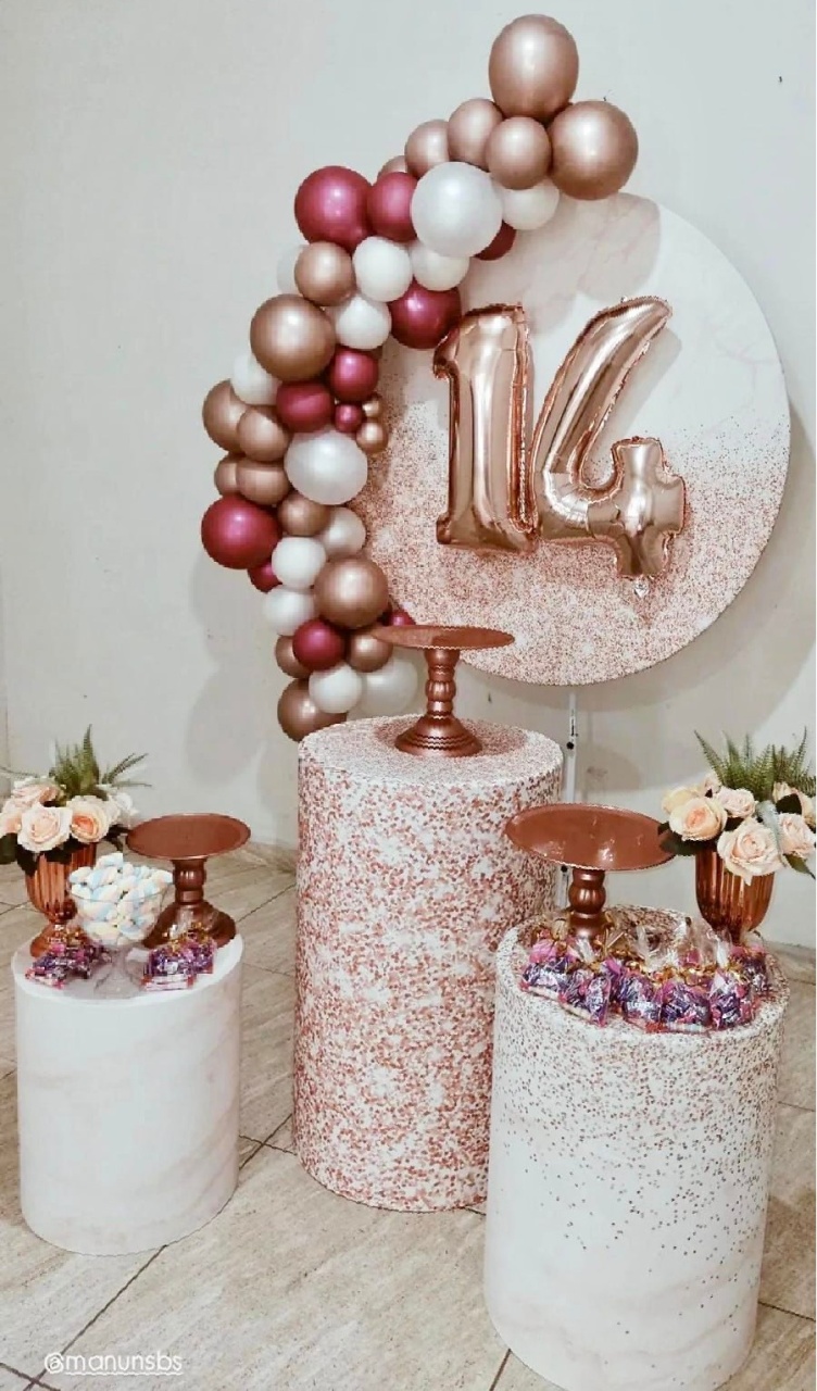 Branco E Rose Gold  - Tutti Festas