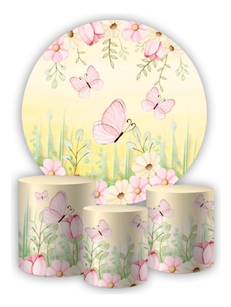 Borboletas - Rosa - Kit Fantástico - Tutti Festas