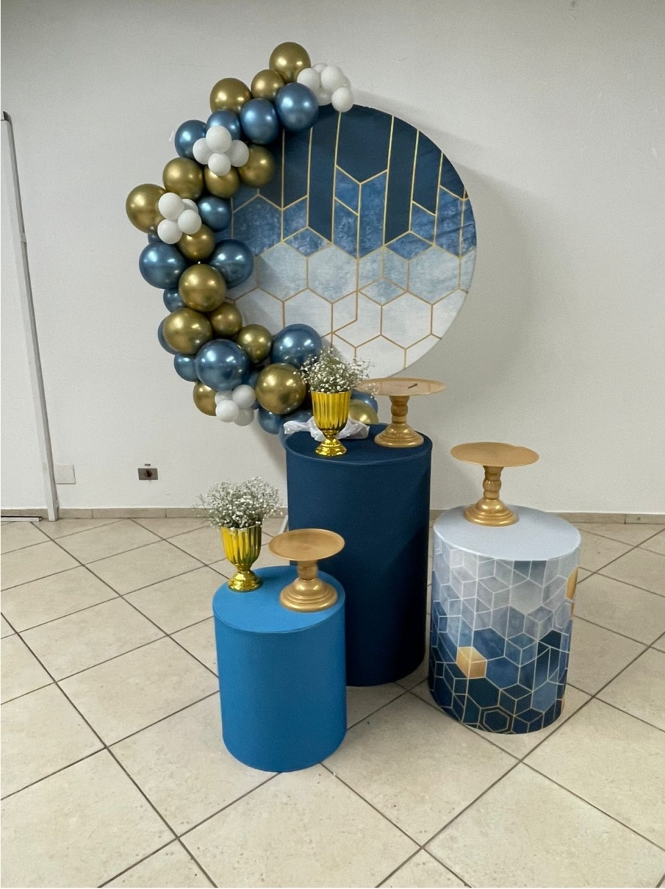 Azul Geométrico - Tutti Festas
