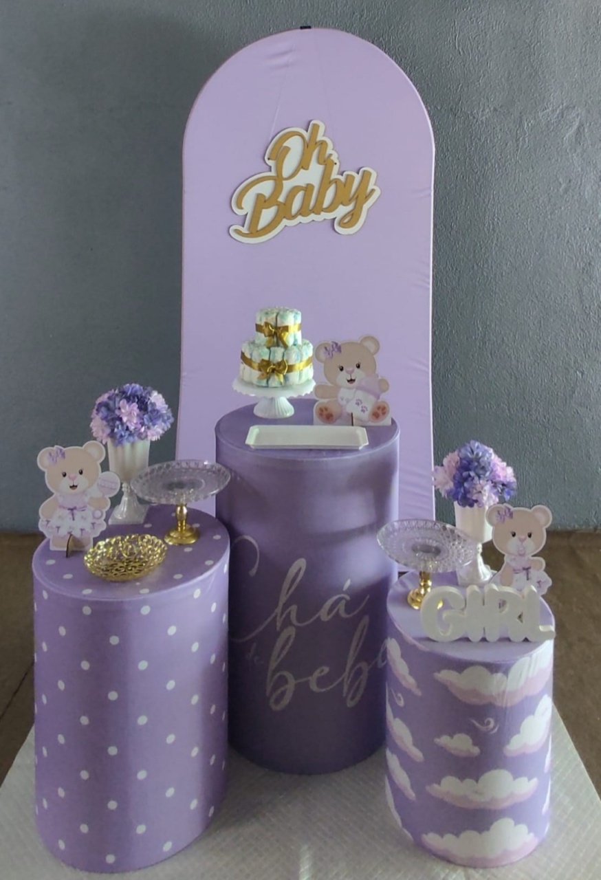 Kit Bronze Oh Baby Ursinho Lilás/P.romano - Lucimeire Biscola 