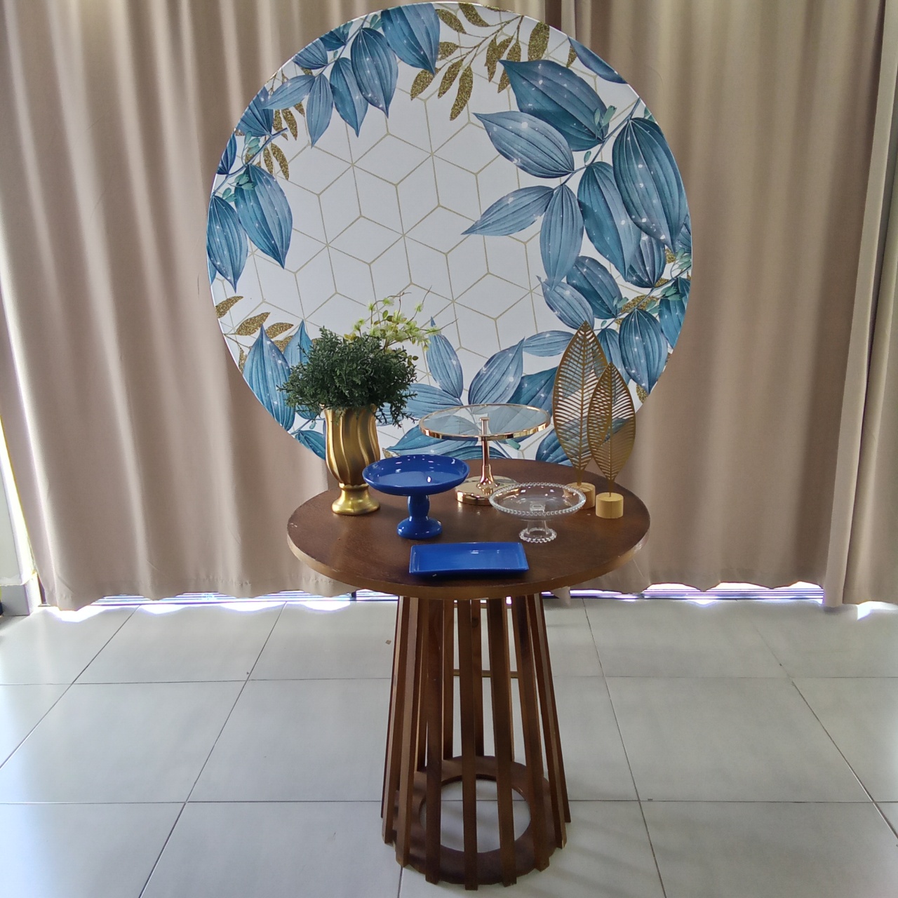 Azul Folhagem 5 - Cenário Mágico Festa