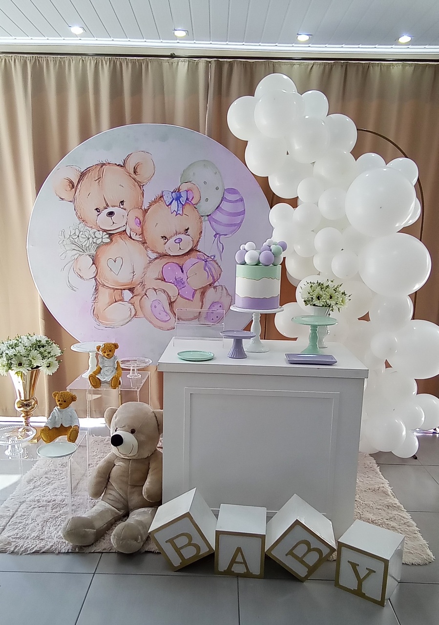 Verde E Lilás Decor - Cenário Mágico Festa