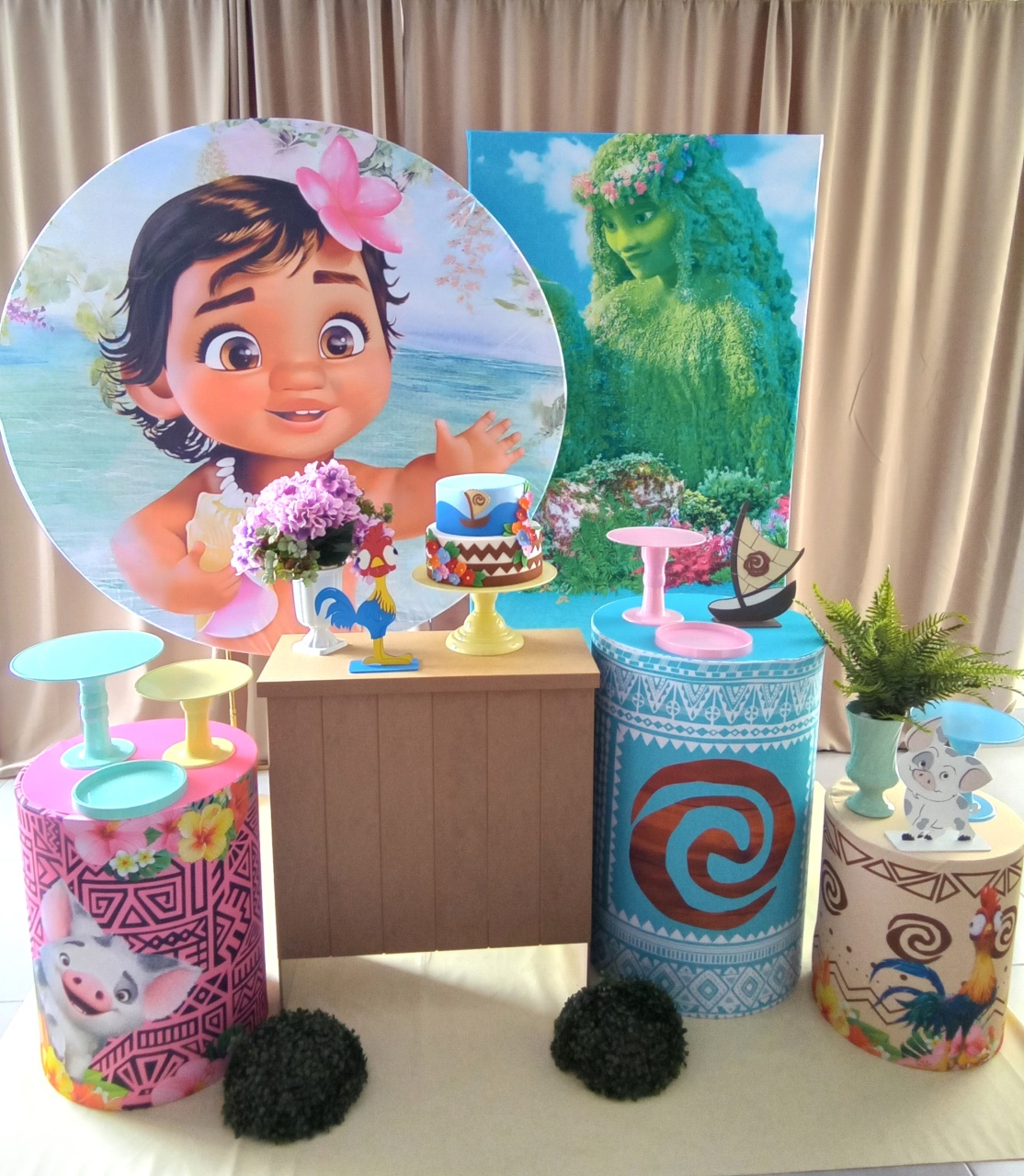 Moana Baby 3 - Cenário Mágico Festa
