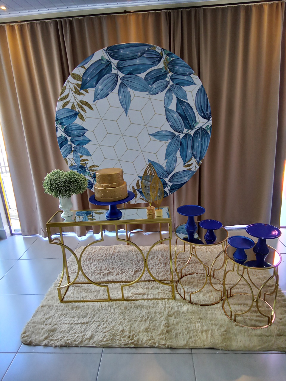 Azul Folhagem 7 - Cenário Mágico Festa